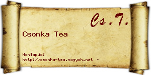 Csonka Tea névjegykártya
